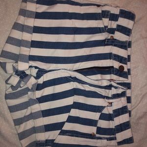 divided by hm striped jean shorts